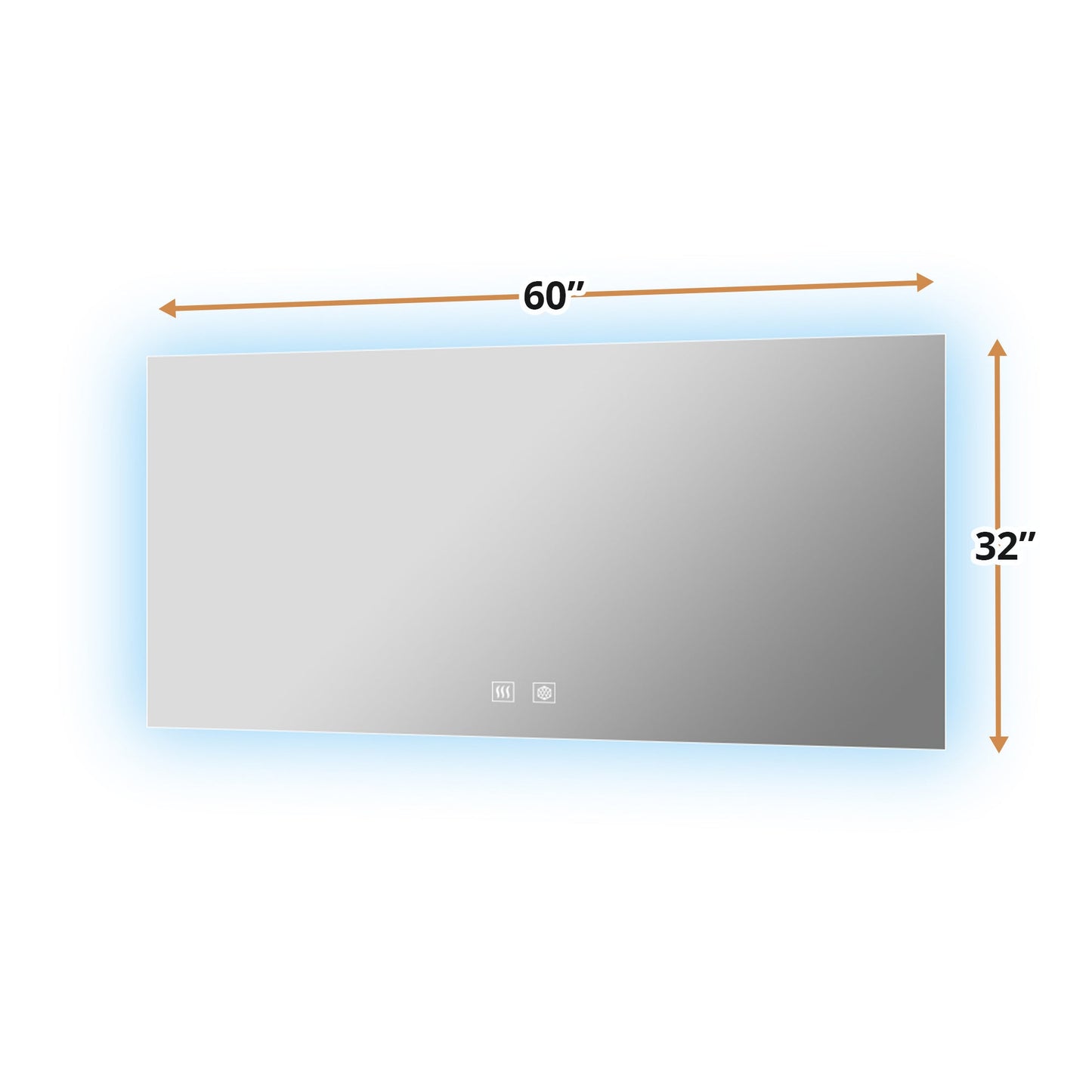 Vellum 60 in. W x 32 in. H LED Bathroom Vanity Mirror
