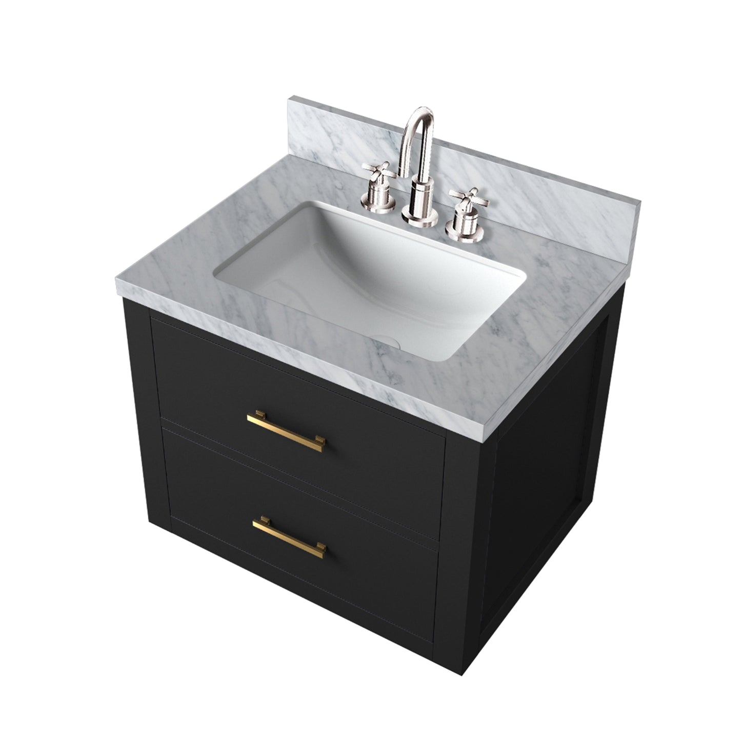 Castor 24 in W x 18 in D Black Single Bath Vanity