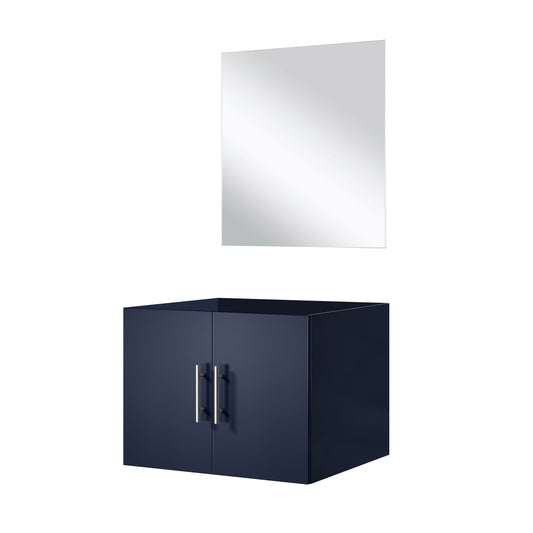 Geneva 24 in W x 22 in D Navy Blue Single Bath Vanity and 18 in Mirror