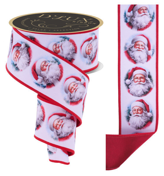 2.5"X10YD SANTA/FUSED WHITE/RED/NUDE/GRAY/BLUE
