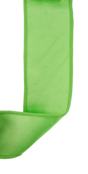 2.5"X10YD SATIN FUSED APPLE GREEN