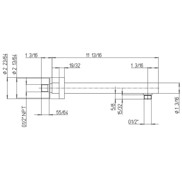 LaToscana 12" Matt Gold Shower Arm – RDOK74512 | Shower Line Italy