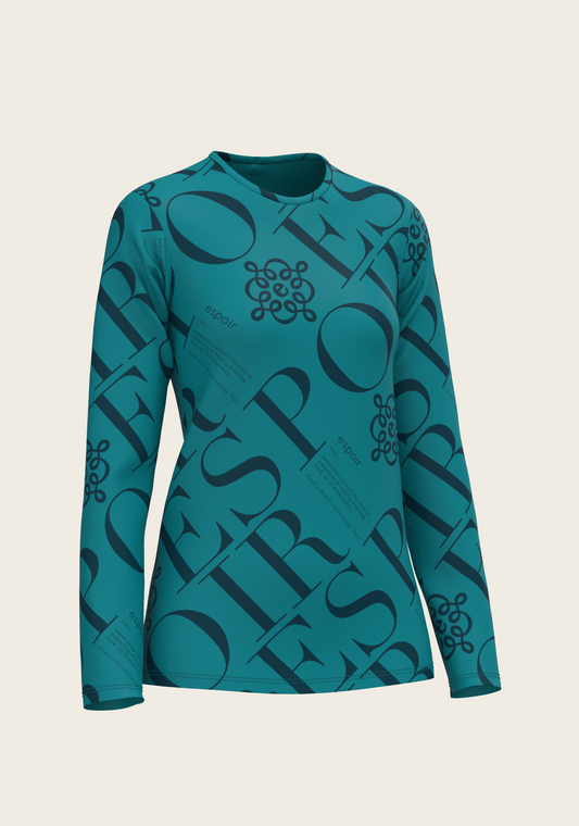 ESPOIR Teal Long Sleeve Sport T-Shirt