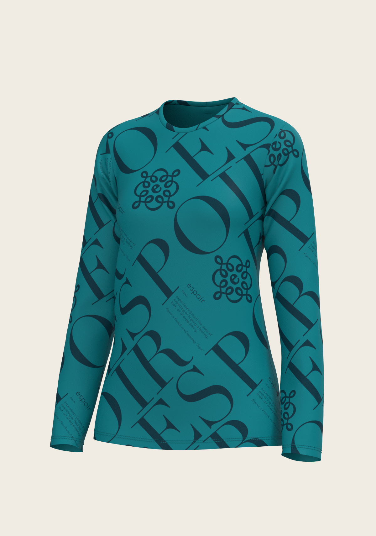 ESPOIR Teal Long Sleeve Sport T-Shirt