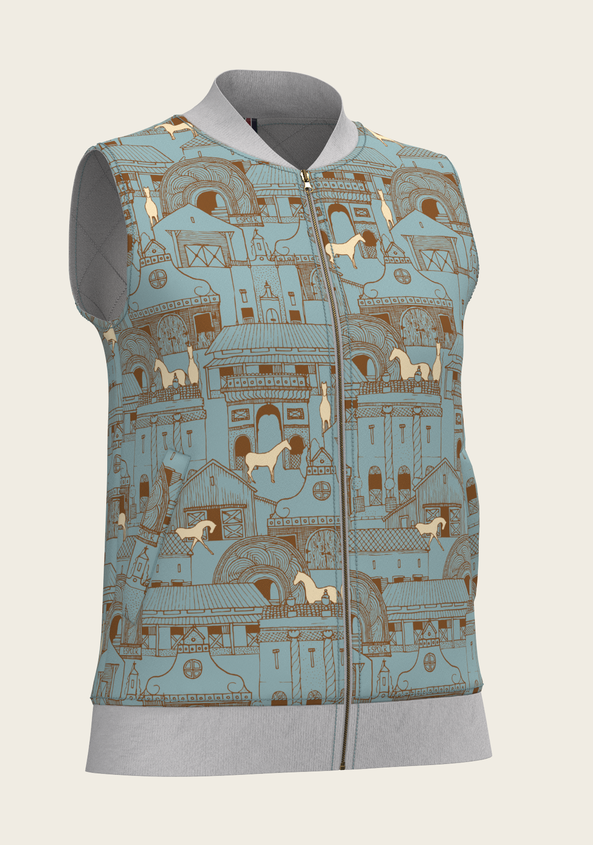 Horse Town Symphony Reversible Sleeveless Warmup Vest