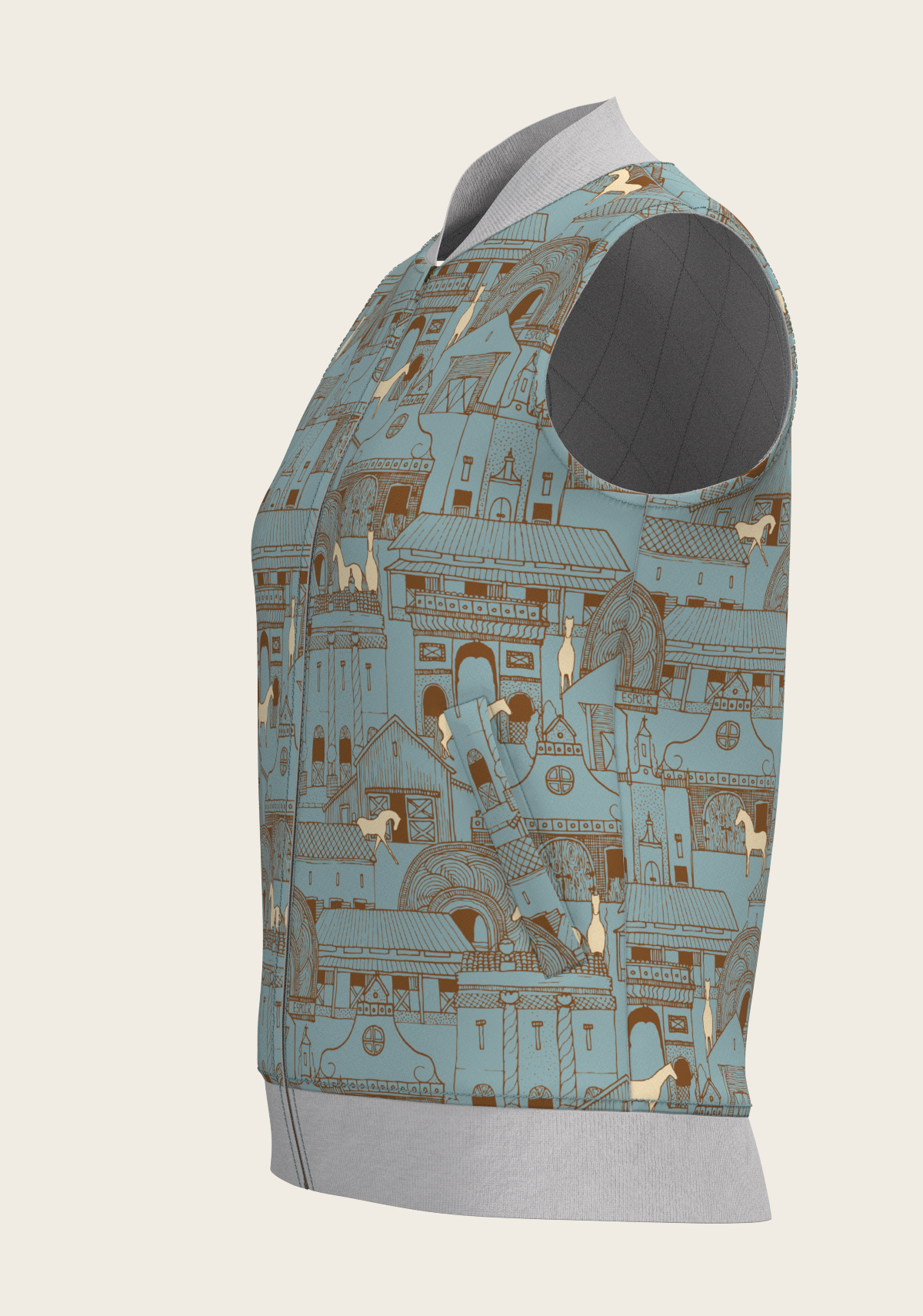 Horse Town Symphony Reversible Sleeveless Warmup Vest