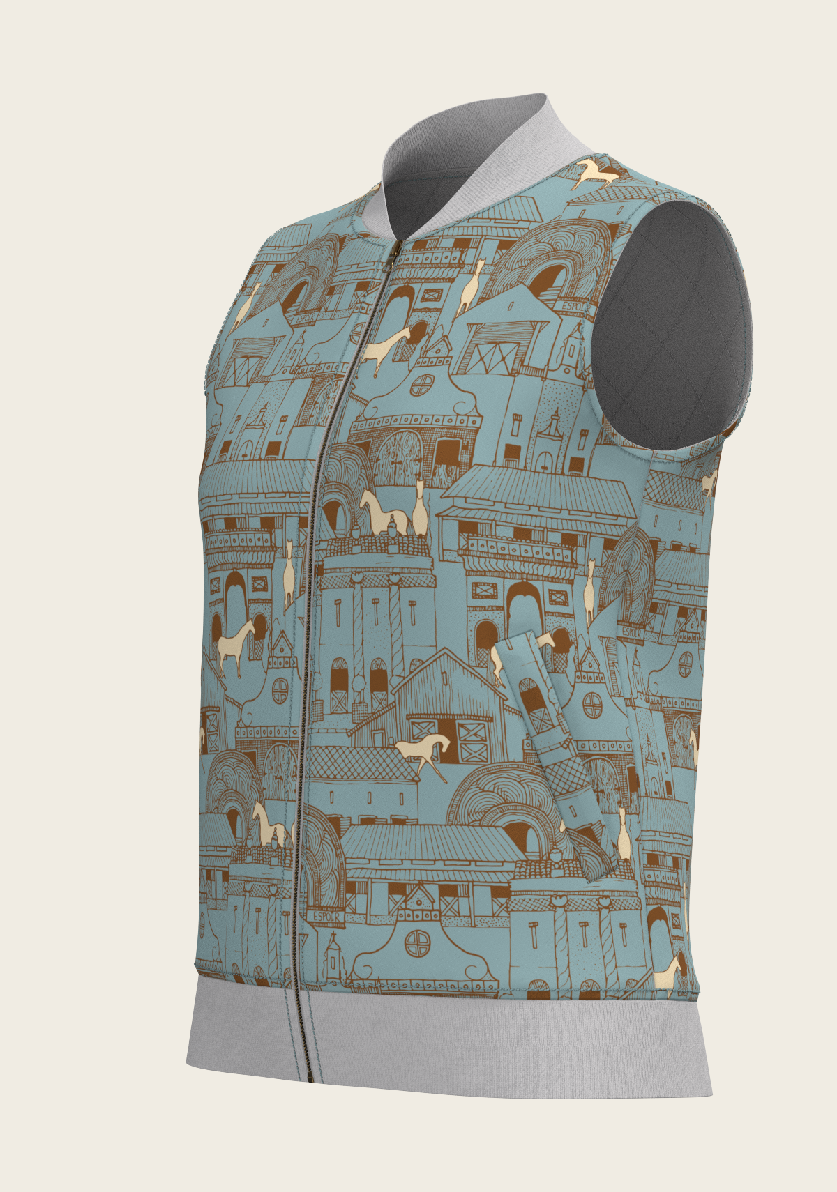 Horse Town Symphony Reversible Sleeveless Warmup Vest