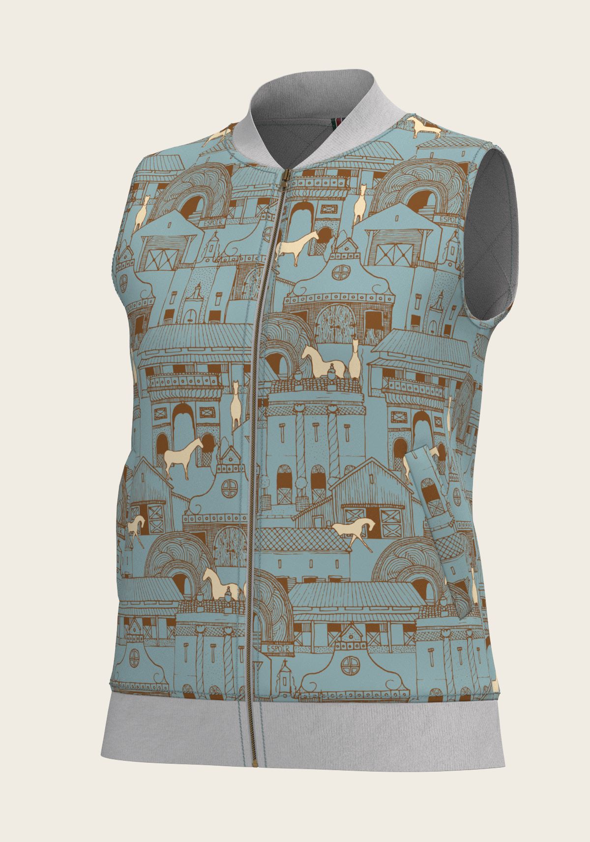 Horse Town Symphony Reversible Sleeveless Warmup Vest