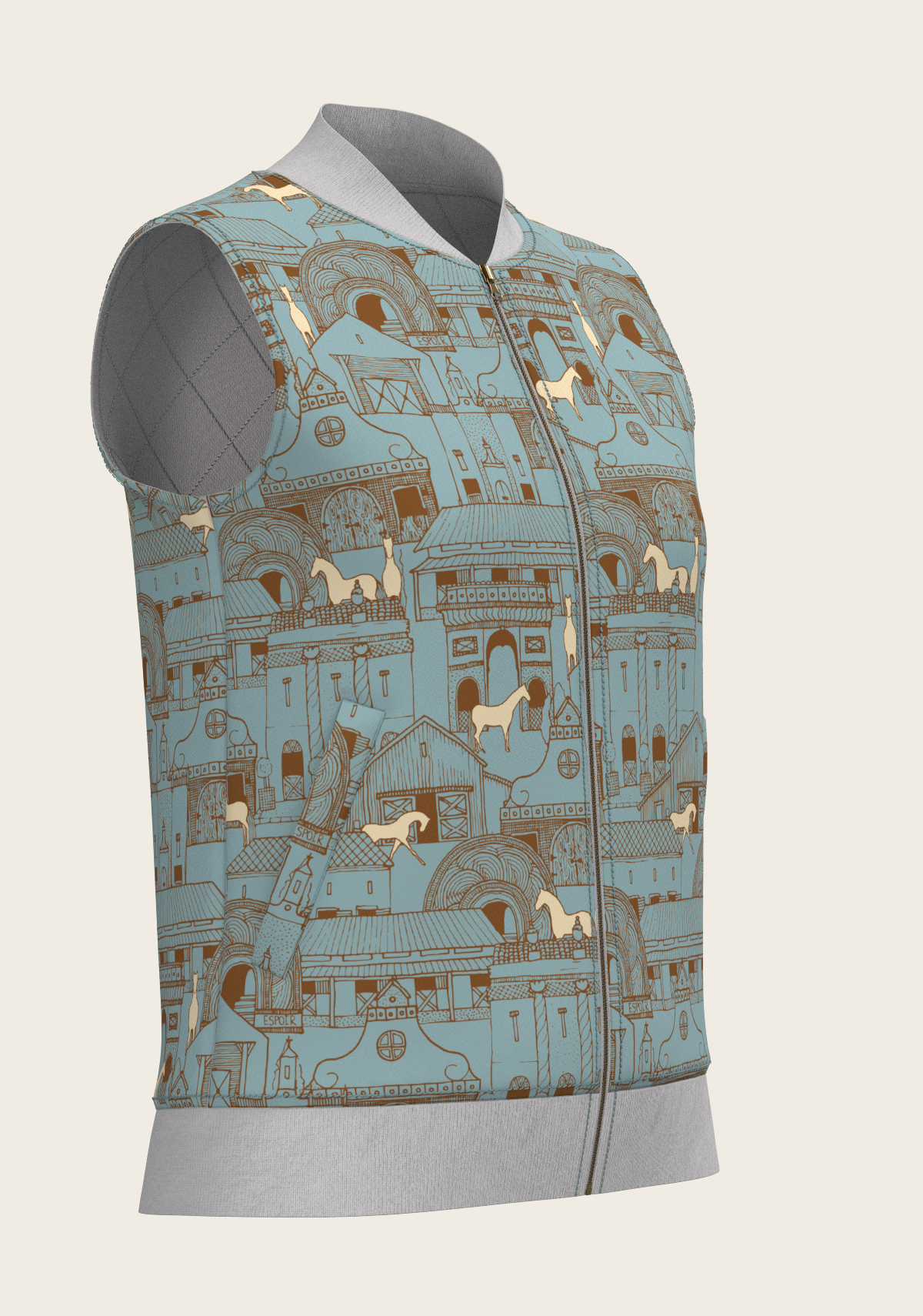 Horse Town Symphony Reversible Sleeveless Warmup Vest