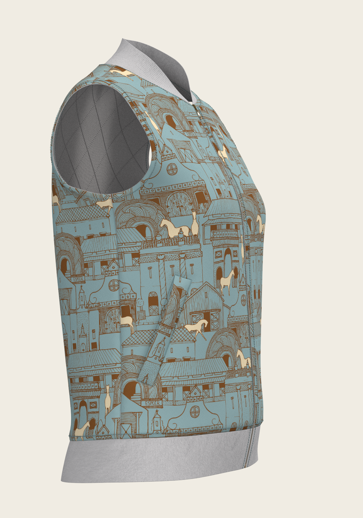Horse Town Symphony Reversible Sleeveless Warmup Vest