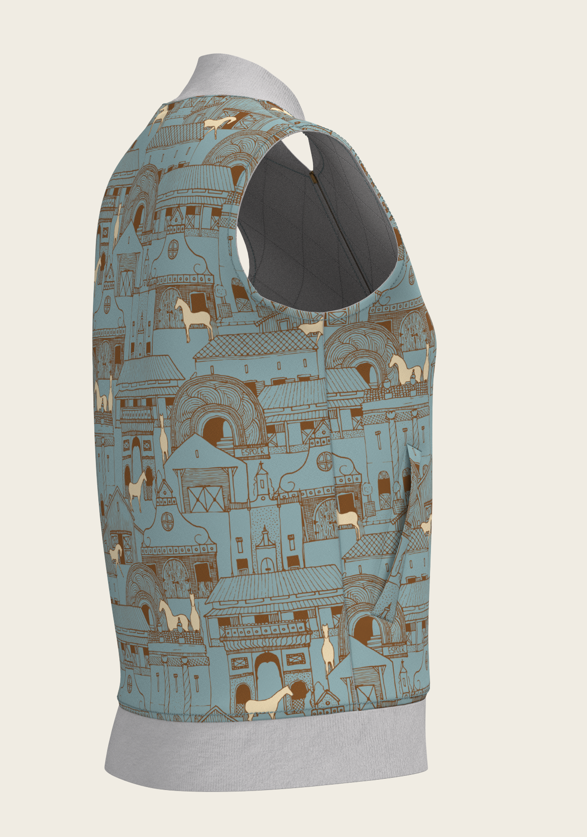 Horse Town Symphony Reversible Sleeveless Warmup Vest