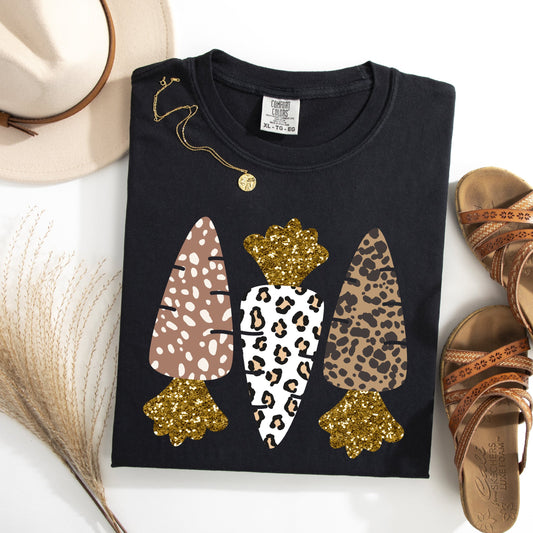 Leopard Print Carrots, Easter, Bunny, Jesus, Rabbit, Holiday Tshirt Comfort Colors T-Shirt