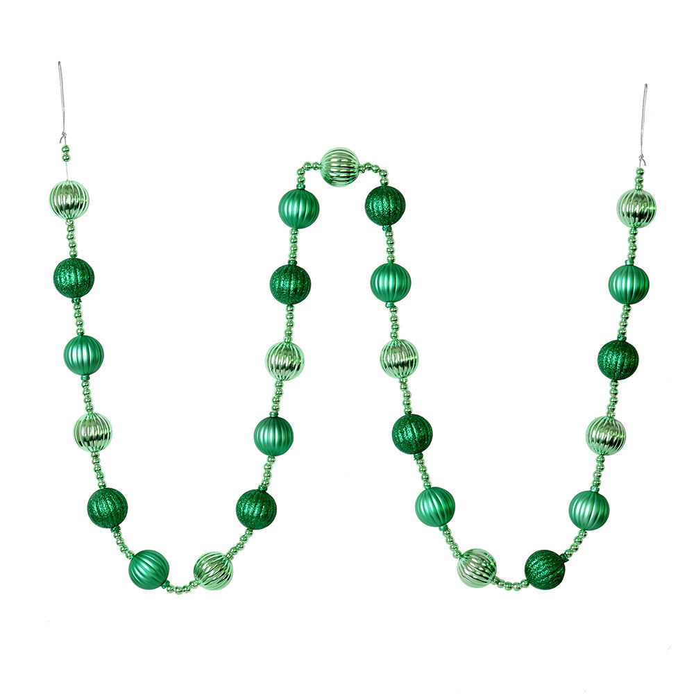6FT Green Ball Ornament Christmas Garland