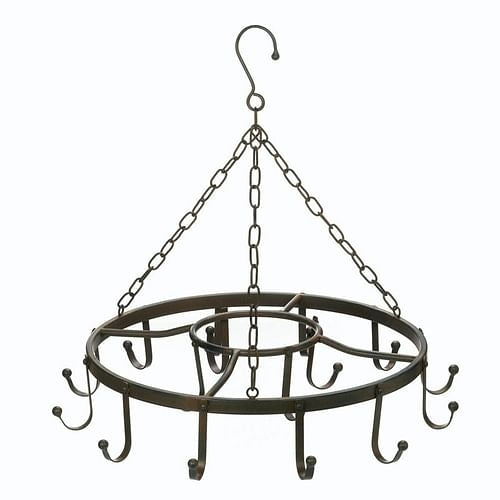 Modern Industrial Circular Hanging Pot Rack | Kitchen + Metal