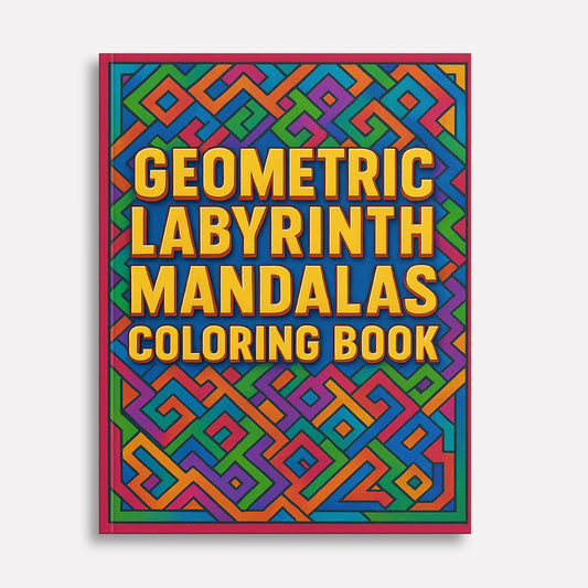 Geometric Labyrinth Mandalas Coloring Pages – 48 Bold Maze-Inspired Designs for Adults