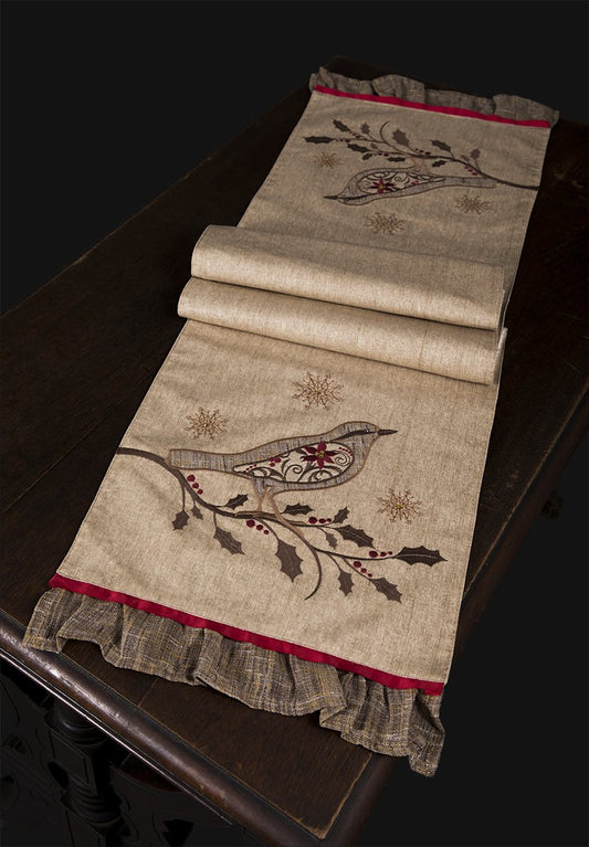 ML14869 Bird On Twig Table Runner