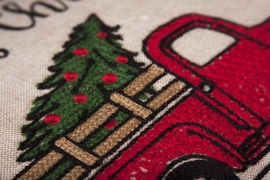 ML17131-Christmas Truck Pillow 13''x18''