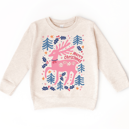 Boho Reindeer Christmas Shirt - Long Sleeve Tees & Sweatshirts