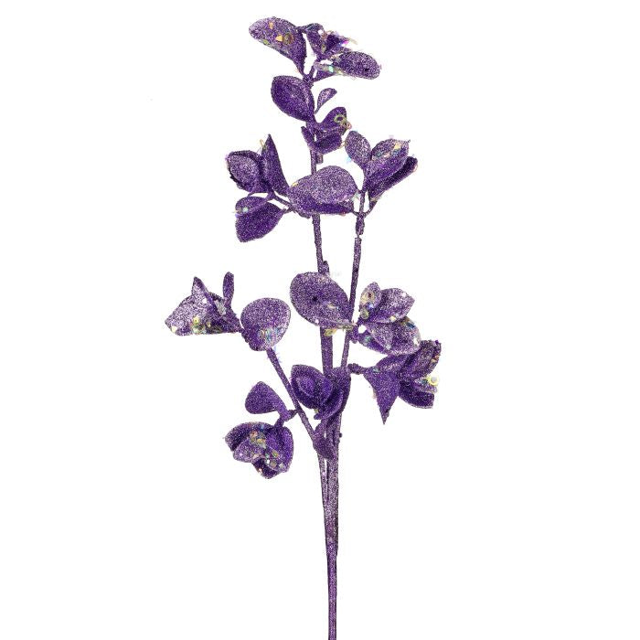 22" LAVENDER GLITTER/SEQUIN BLOSSOM SPRAY