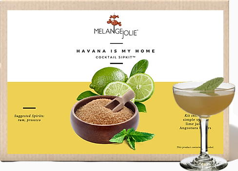 Mélange Jolie Havana is My Home Cocktail SipKit™ (Case of Six) | Contains No Alcohol | Barware & Accessories | Under $100 | Kitchen + Metal