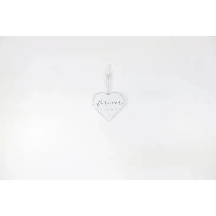 Christmas Ornament – Forever in Our Hearts Wood Heart Memorial Holiday Decor