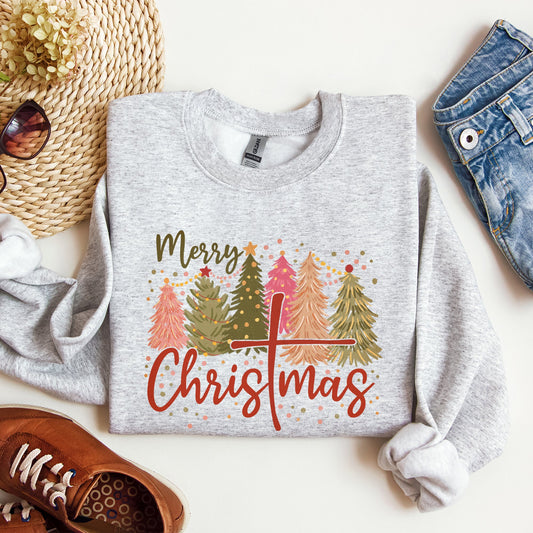Merry Christmas, Christ, Religious, Gospel, Faith Sweatshirt
