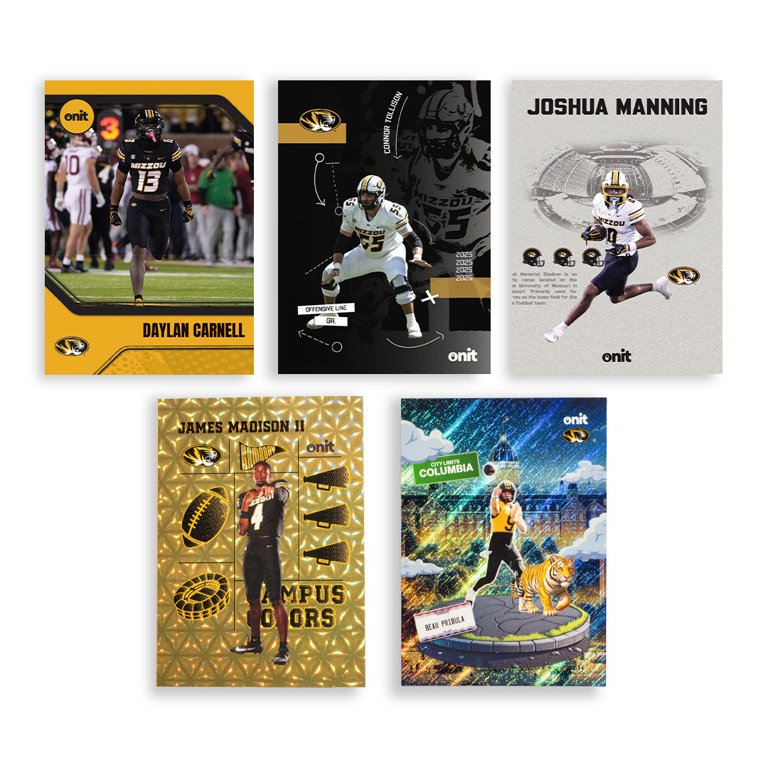University of Missouri Football 2025 Trading Cards - Platinum Box (Guaranteed Autograph)