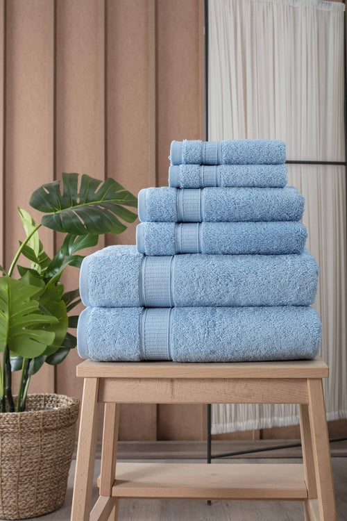 Turkish Cotton Full Bath Towel Set of 6 | Kitchen + Metal