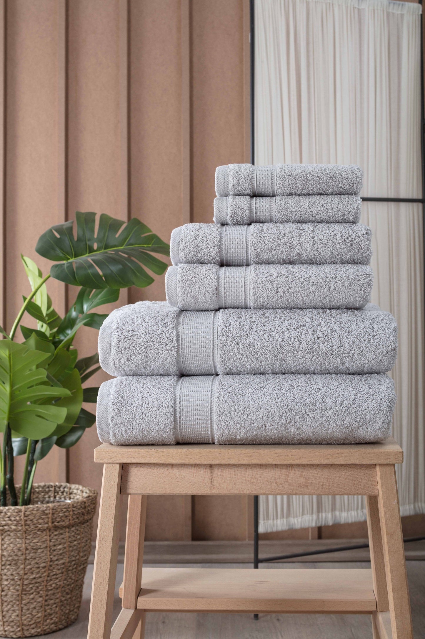 Turkish Cotton Full Bath Towel Set of 6 | Kitchen + Metal