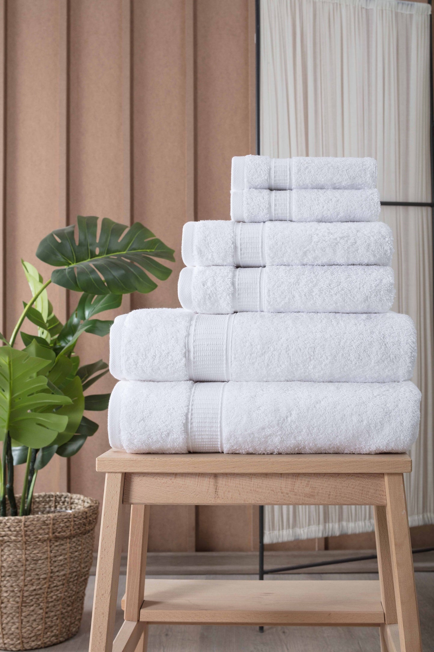 Turkish Cotton Full Bath Towel Set of 6 | Kitchen + Metal