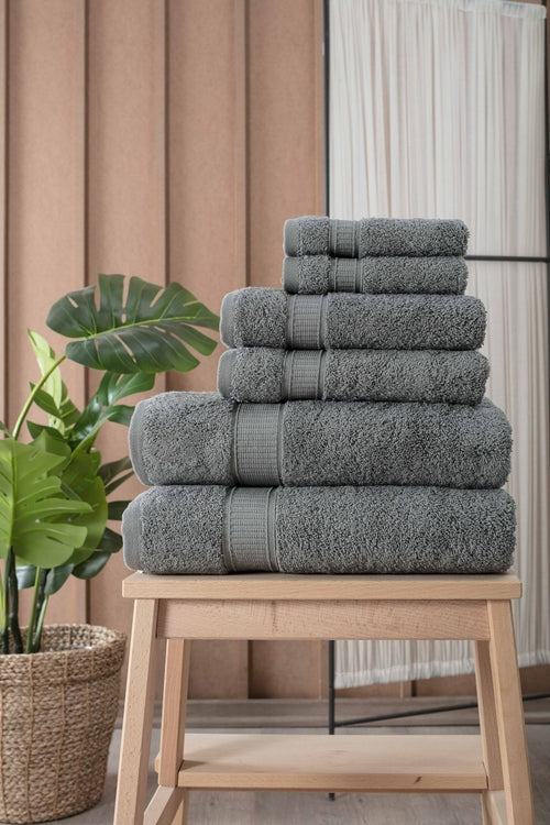 Turkish Cotton Full Bath Towel Set of 6 | Kitchen + Metal
