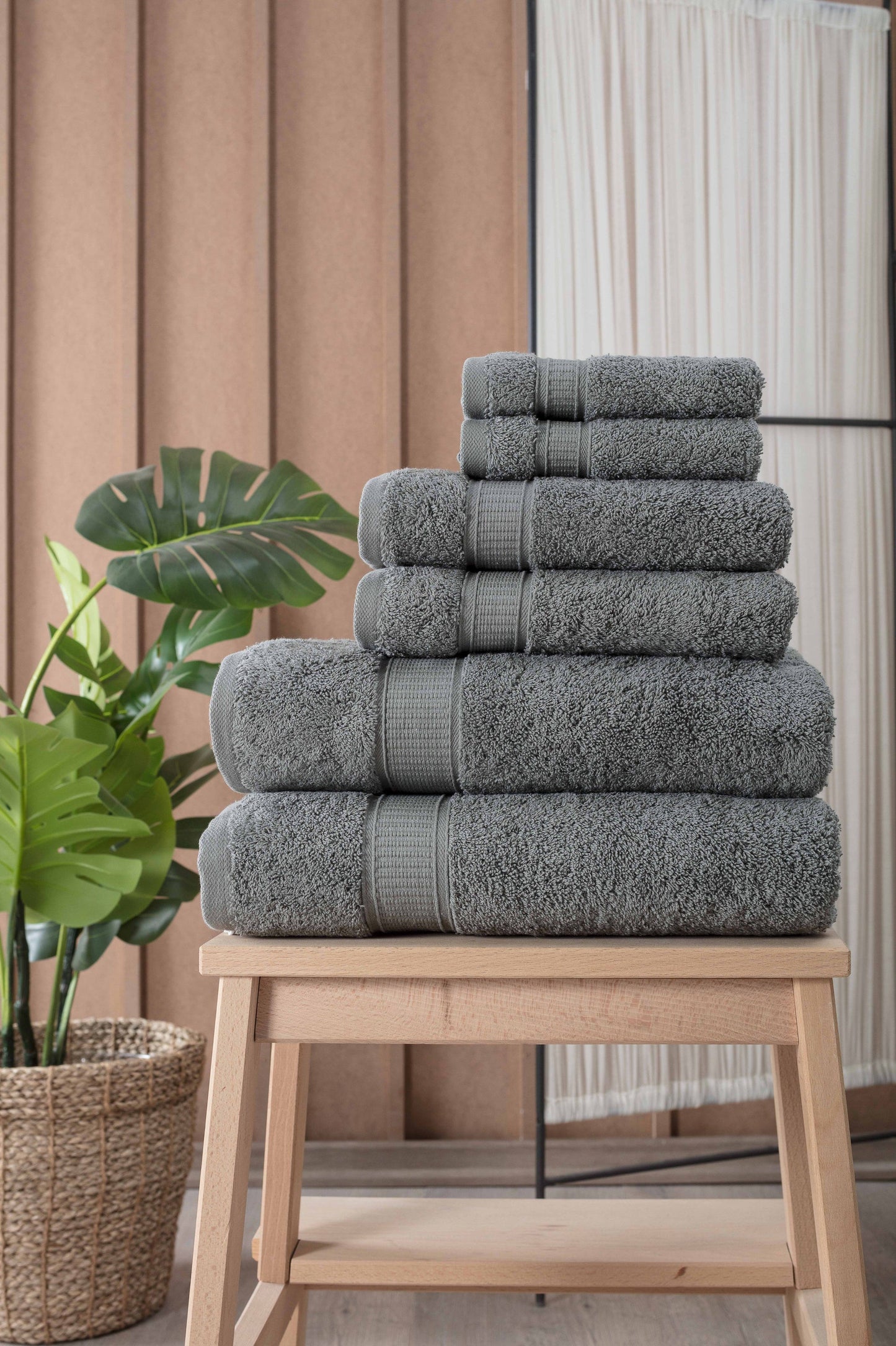 Turkish Cotton Full Bath Towel Set of 6 | Kitchen + Metal