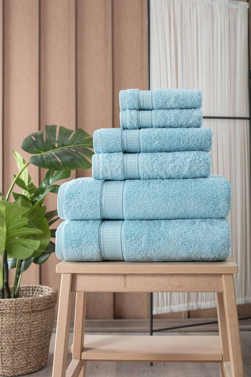 Turkish Cotton Full Bath Towel Set of 6 | Kitchen + Metal