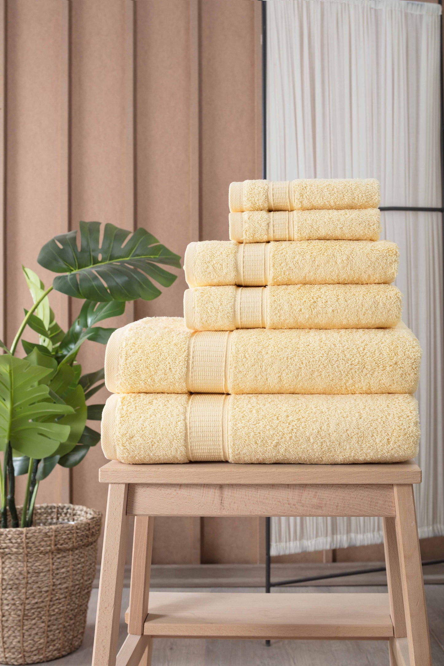 Turkish Cotton Full Bath Towel Set of 6 | Kitchen + Metal