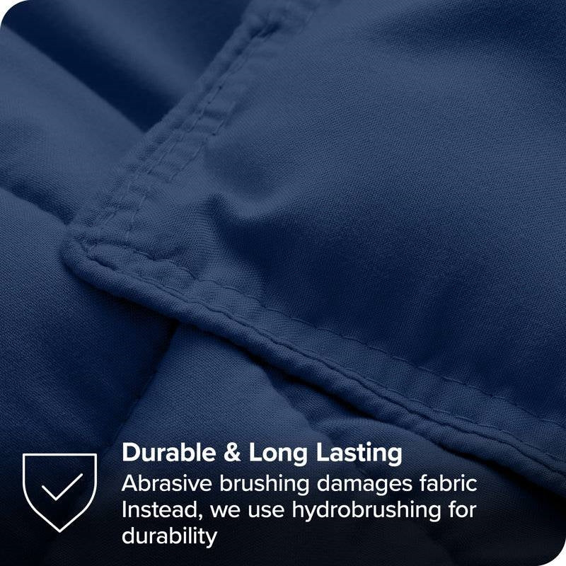 Queen size Super Soft Down Alternative Comforter Set in Navy Blue