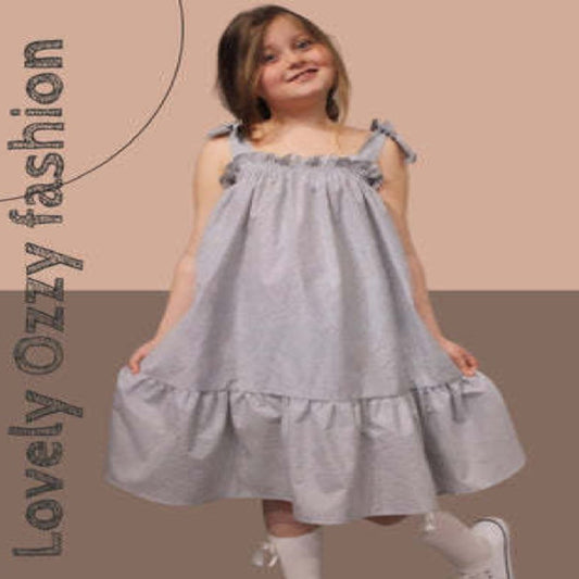 Little Girls' Party Beach Strappy Dress - Summer Maxi Dress