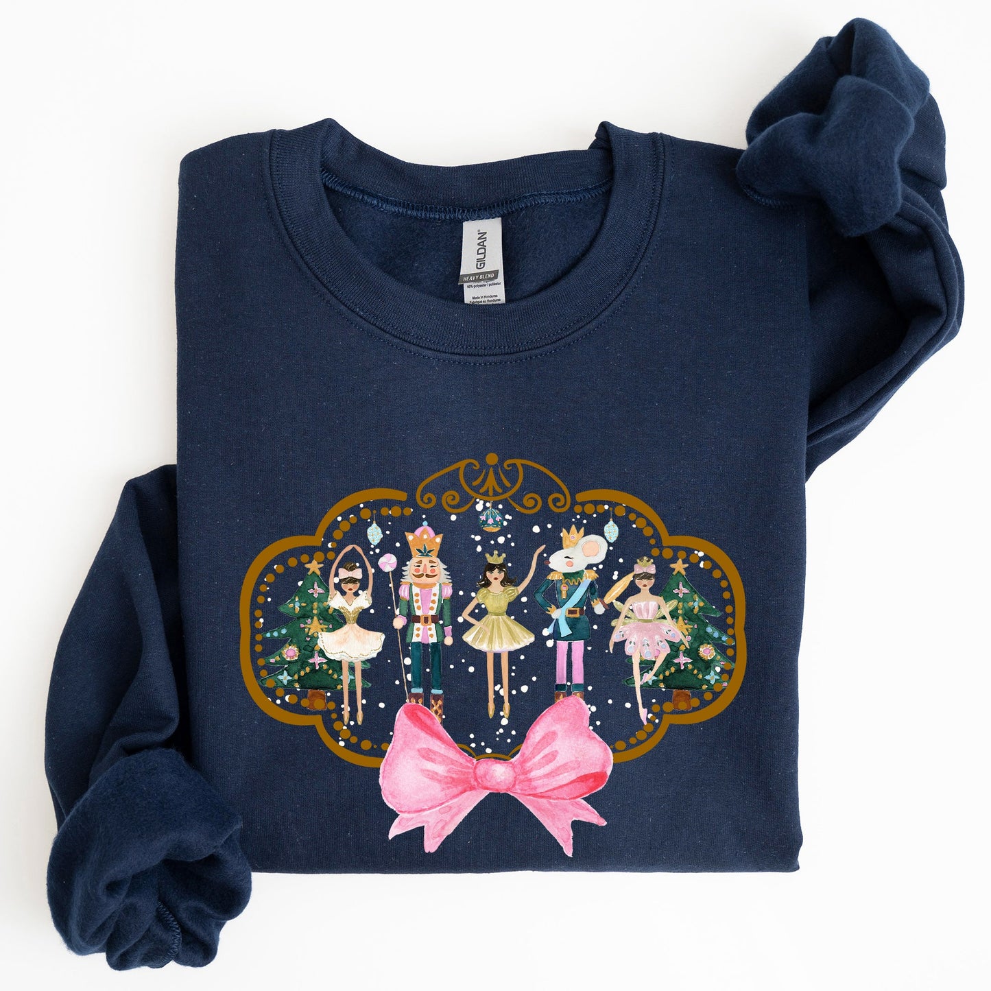 Nutcracker, Christmas, Bow, Sugar Plum Fairy, Noel, Santa, Winter, Ballerina, Xmas, Ballet Sweatshirt
