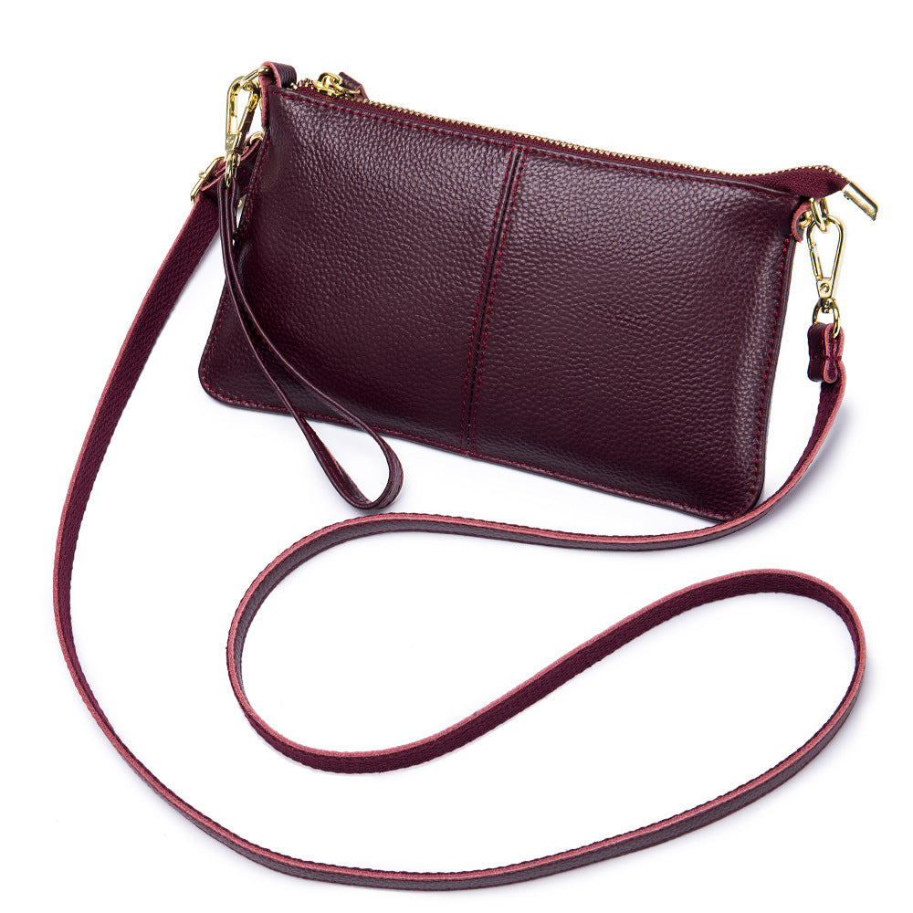 Leather One-Shoulder Clutch for Women - All-Match Leather Handbag
