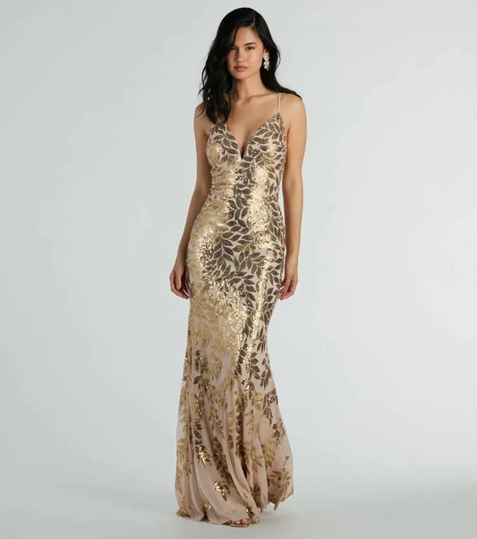 Maxi Dress Fashionable All Match Sequined Sexy Backless Spaghetti Straps Dress