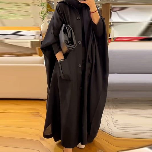 Fall Women Clothing Design Bat Loose Long Coat