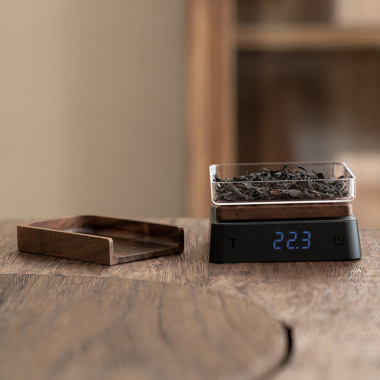 Solid Wood Electronic Scale for Tea and Coffee