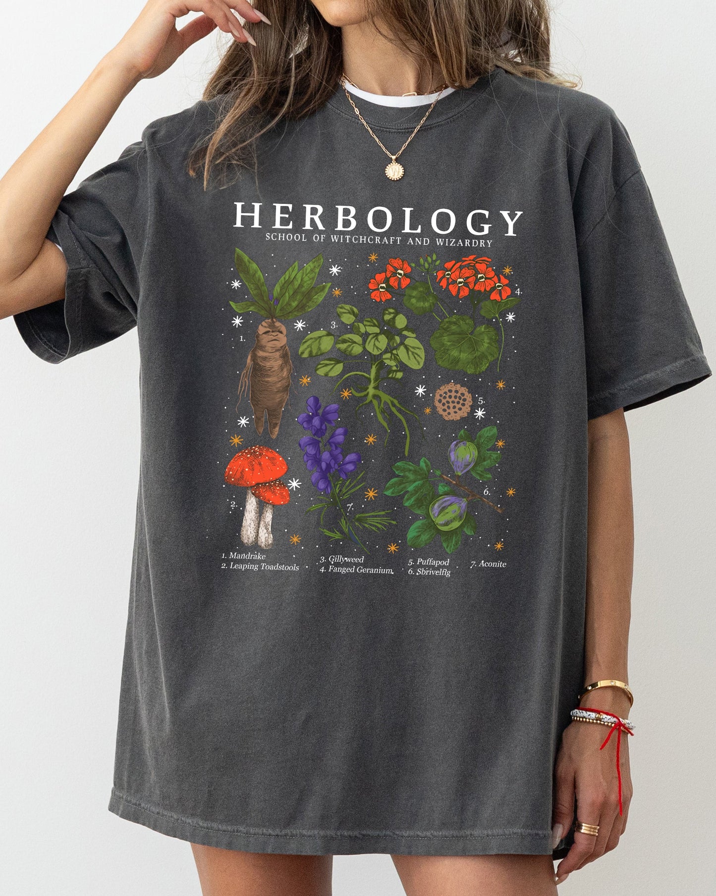 Herbology, Mushroom, Skeleton, Ghost, Funny, Witch, Aesthetic, Meme, Halloween, Spooky, Costume, Tshirt Comfort Colors T-Shirt