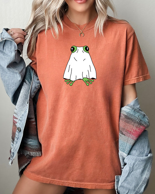 Frog, Ghost, Skeleton, Spooky, Funny, Witch, Aesthetic, Meme, Halloween, Costume, Tshirt Comfort Colors T-Shirt