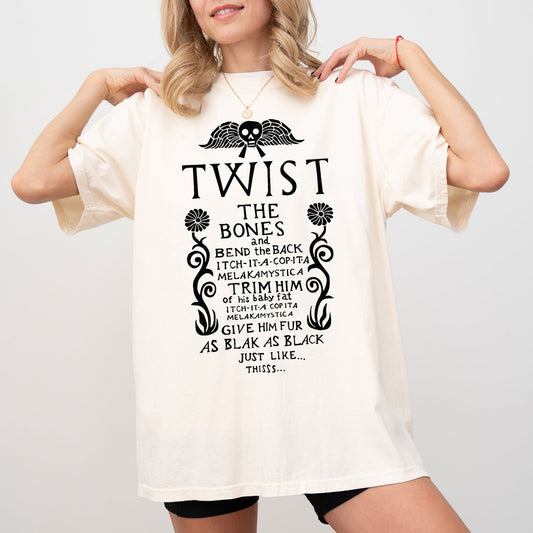Twist The Bones, Skeleton, Spooky, Ghost, Funny, Witch, Aesthetic, Meme, Halloween, Costume, Tshirt Comfort Colors T-Shirt