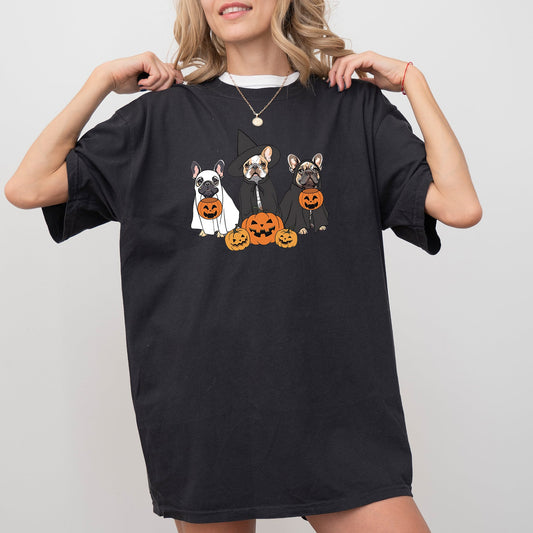 Ghost Dogs, Skeleton, Funny, Pumpkin, Spooky, Witch, Aesthetic, Meme, Halloween, Costume, Tshirt Comfort Colors T-Shirt