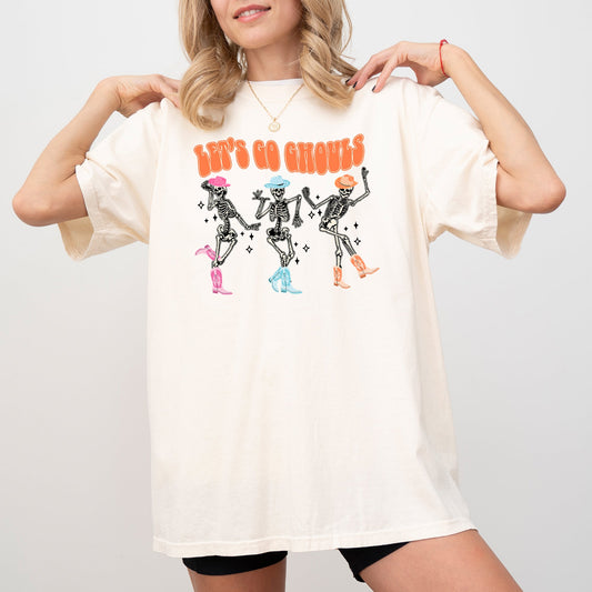 Let's Go Ghouls, Ghost, Western, Skeleton, Witch, Skull, Funny, Spooky, Aesthetic, Meme, Halloween, Costume, Tshirt Comfort Colors T-Shirt