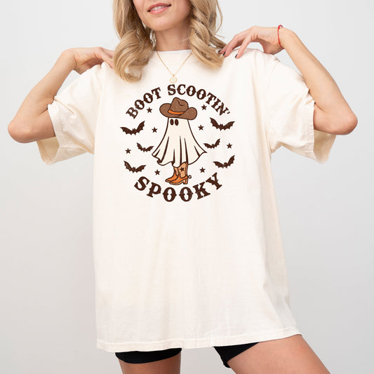 Boot Scootin' Spooky, Skeleton, Witch, Skull, Spooky, Aesthetic, Meme, Halloween, Costume, Tshirt Comfort Colors T-Shirt