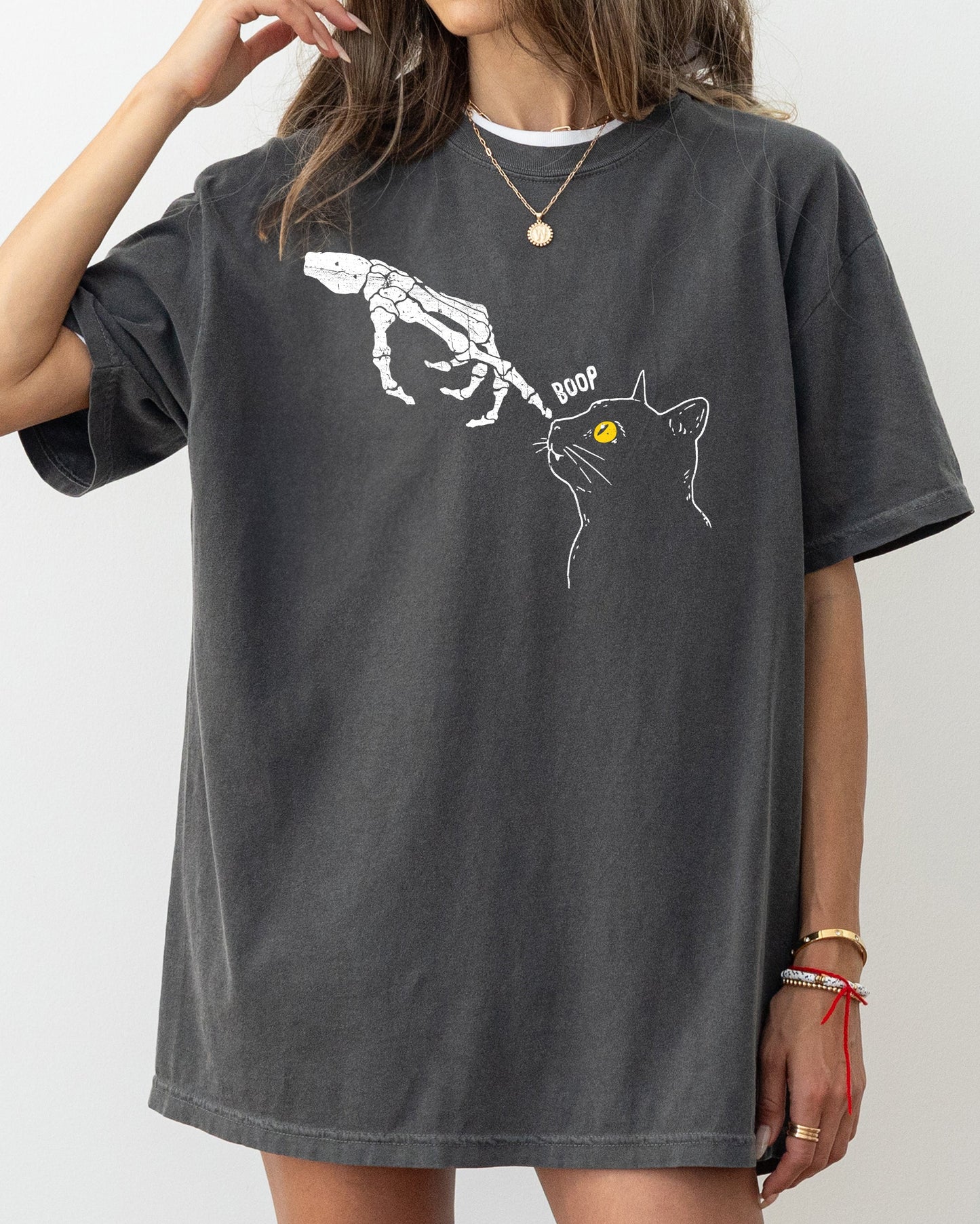Boop Cat, Skeleton, Ghost, Witch, Skull, Spooky, Aesthetic, Meme, Halloween, Costume, Tshirt Comfort Colors T-Shirt