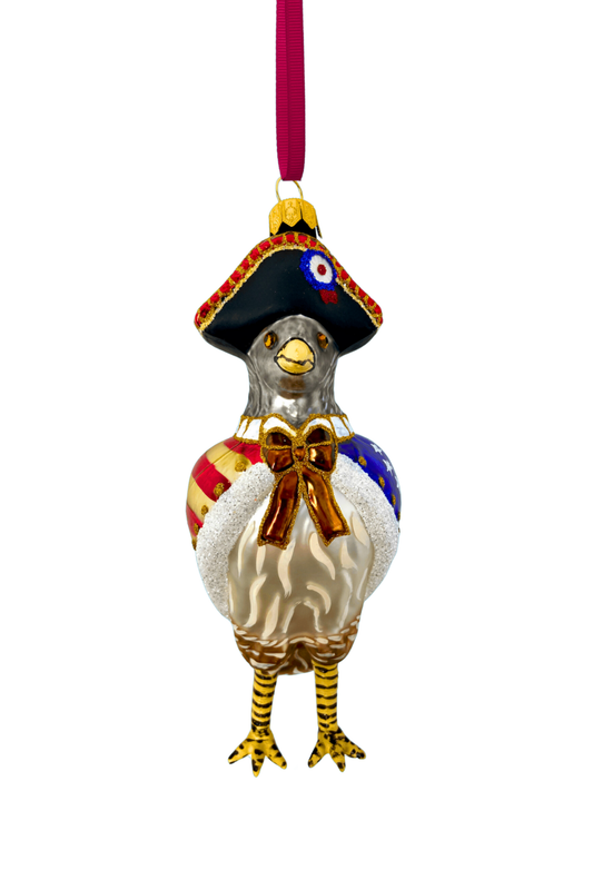 Old Glory Dove Founding Feather Glass Ornament