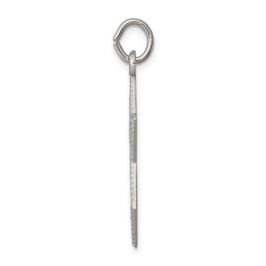 Sterling Silver Satin Textured Star of David Pendant, 22x25mm (1 Inch)